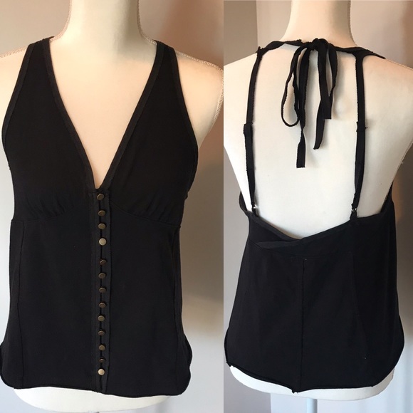 1 Left! 🎉 Free People Black Halter Tank - Picture 3 of 8